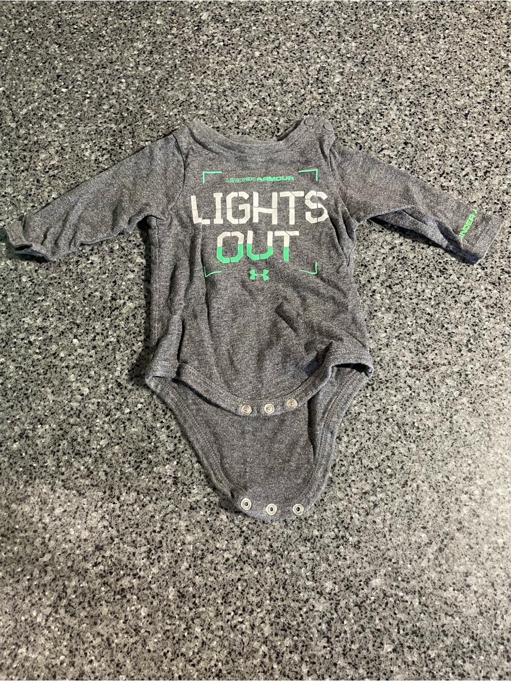 Under Armour Kids' 'Lights Out' Gray One-Piece Bodysuit